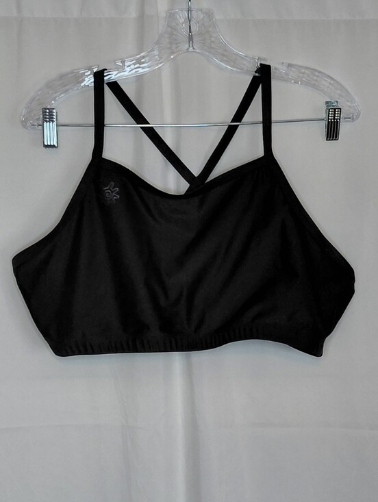 Uv Skinz Other - UVSkinz XXL Classic Black Crisscross Back Bikini Top - Women's Swim UPF 50+